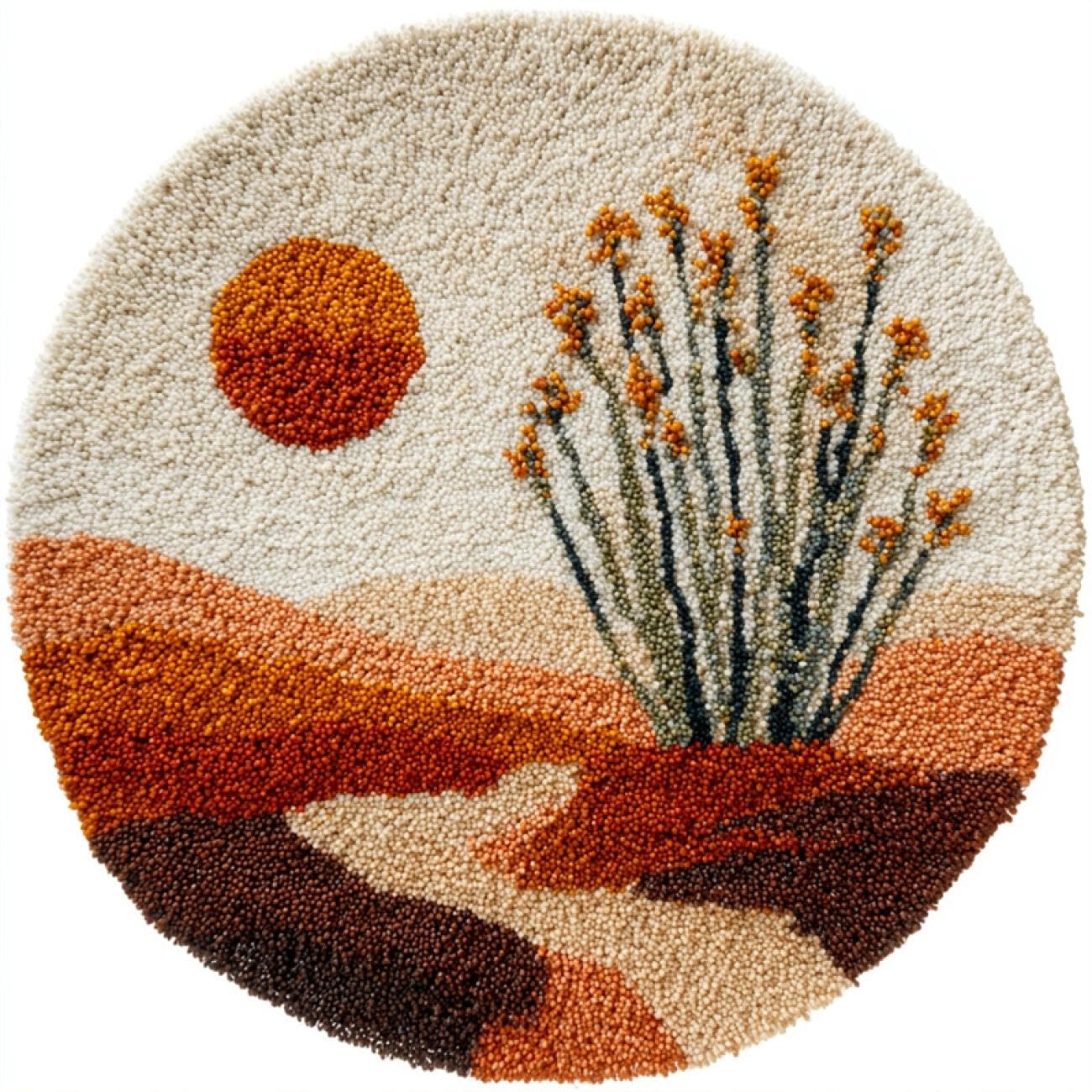 Kitquiver Tapestry Kits for Adults Cartoon Flowers and Plants 60x60cm