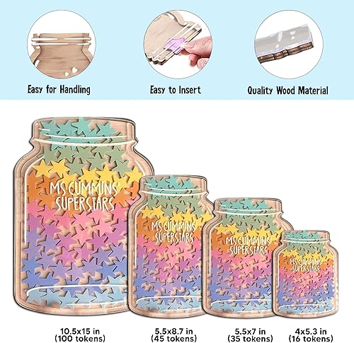 Miniatura 6 de MDPrints - Tarro de recompensa con estrellas para niños, recompensas de entrenamiento para ir al baño, niños y niñas de 2 a 4 años, tarros de