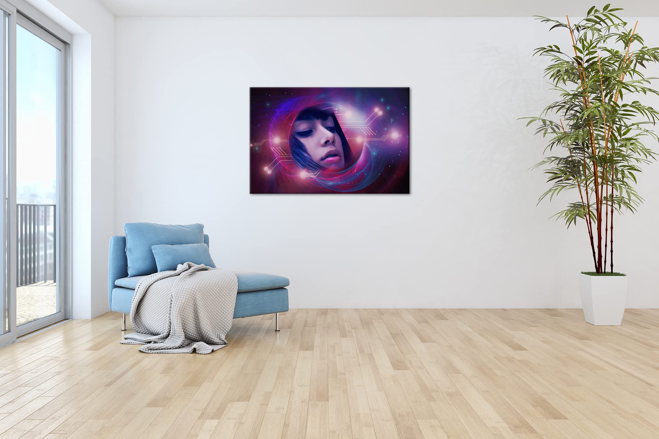 Fotomural sobre lienzo (120 x 80 cm), diseño de ciencia ficticia
