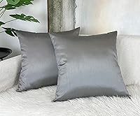 Vista 63 de Aiking Home - Funda de almohada decorativa rectangular de seda sintética de 12 x 18 pulgadas, cierre de cremallera, color aguamarina (juego de 2)