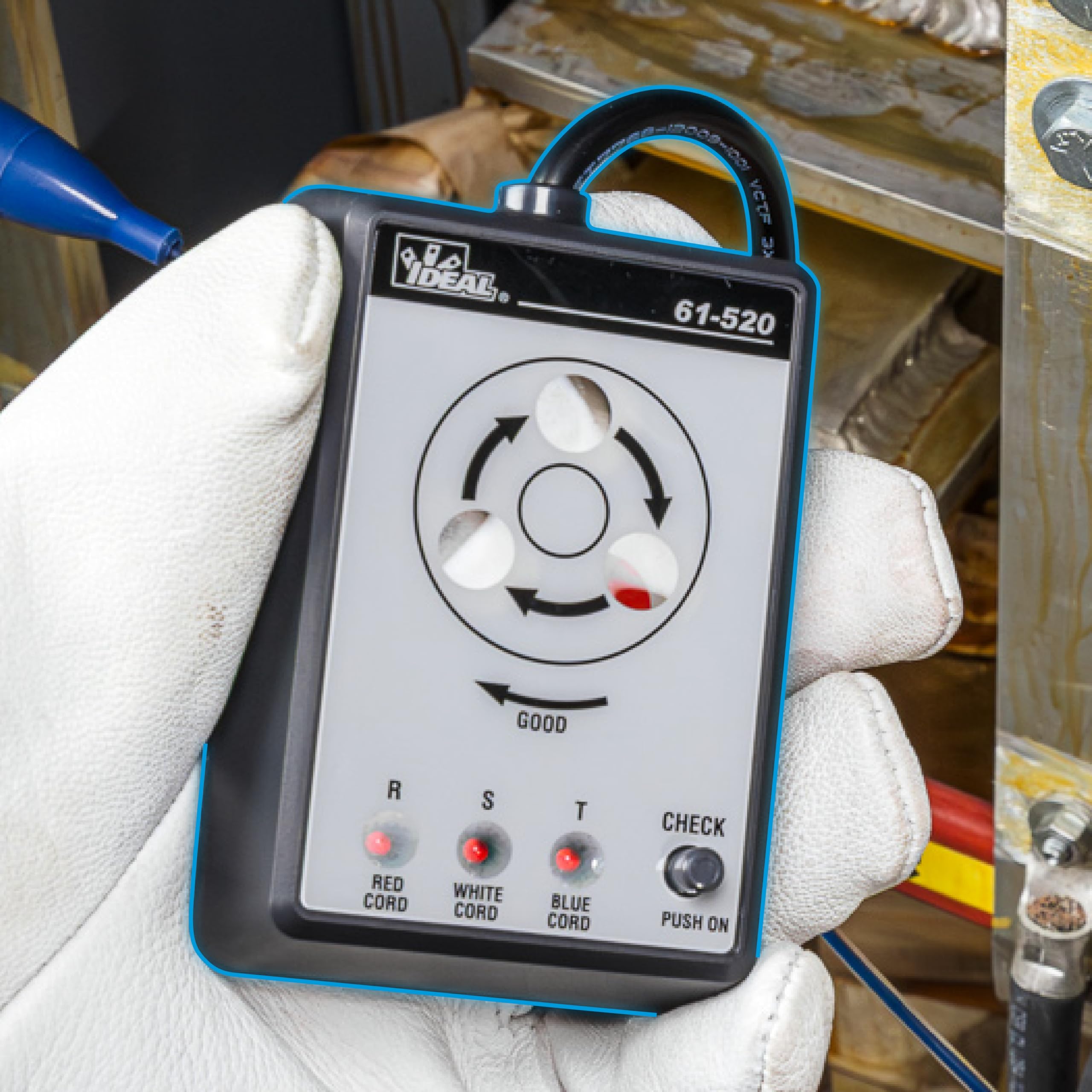 IDEAL INDUSTRIES INC. 61-520 Tester trifase di sequenza con isolatori codificati a colori