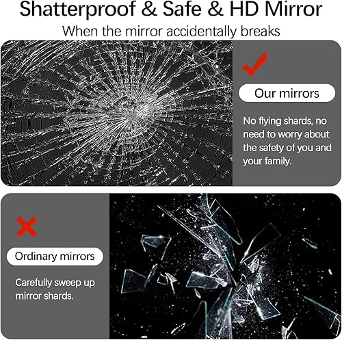 Miniatura 5 de Niccy Espejo LED de baño, 30 x 22 pulgadas, rectangular, para montar en la pared, con marco de metal, espejo inteligente antiempañamiento regulable