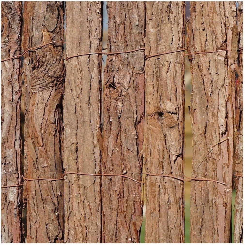 Cerramiento Natural de Corteza de Pino, Panel para Jardín y Terraza, Simple Cara (1x3)