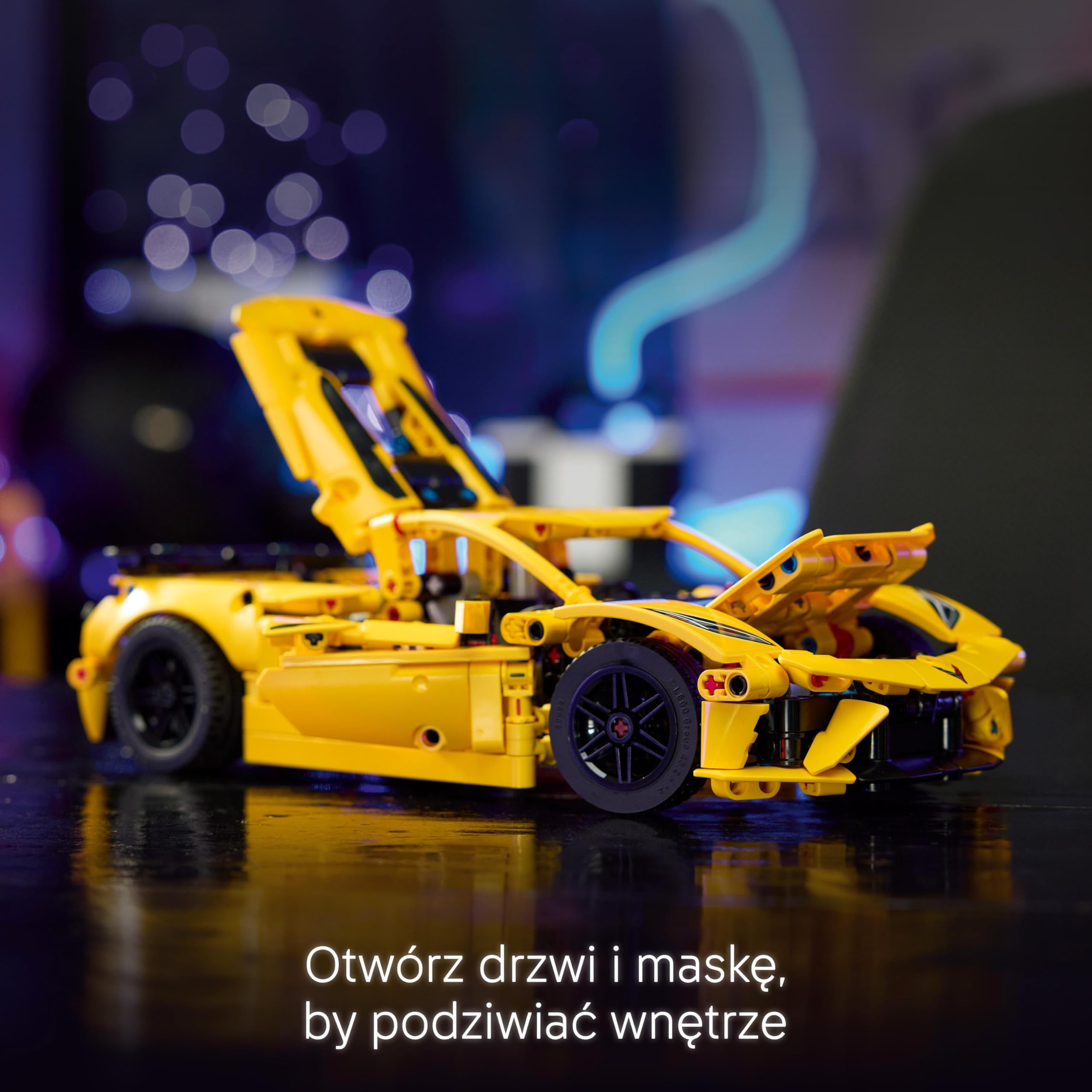 LEGO Technic Chevrolet Corvette Stingray 42205 | Model samochodu, klocki konstrukcyjne, prezent dla fana motoryzacji, zabawka edukacyjna dla dzieci 9+, 732 elementy