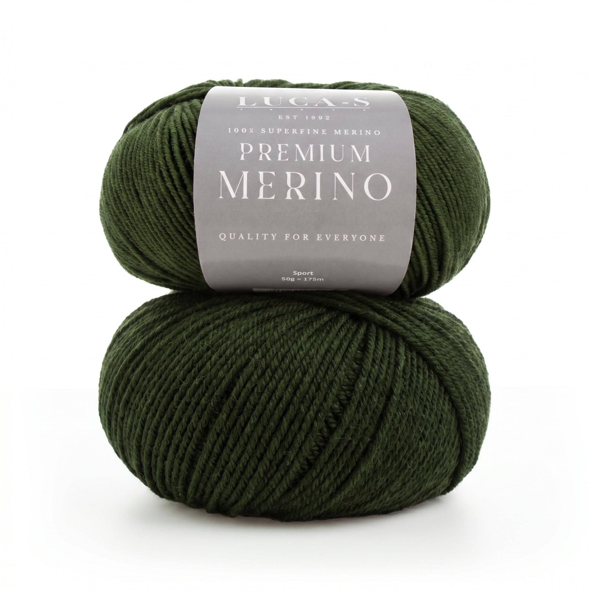 Premium Merino Yarn 4Ply Wool, Set of 2 Superwash Baby Merino - 100% Pure Extra Fine Merino Knitting Crochet Wools 50G Ball