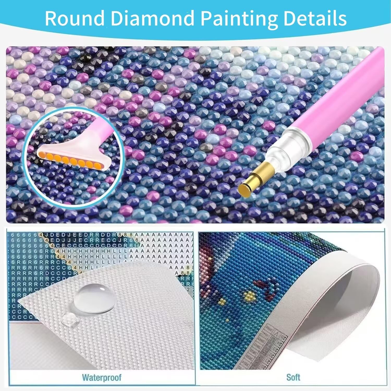 Blumen Diamond Painting Groß XXL 90x120cm für Bastelset Kinder ab 6 Jahre, 5D Diamond Painting Bücher Neuheiten, DIY Diamant Mosaik Bastelset Erwachsene, Daiments Malerei Stickerei Festival Deko S-429