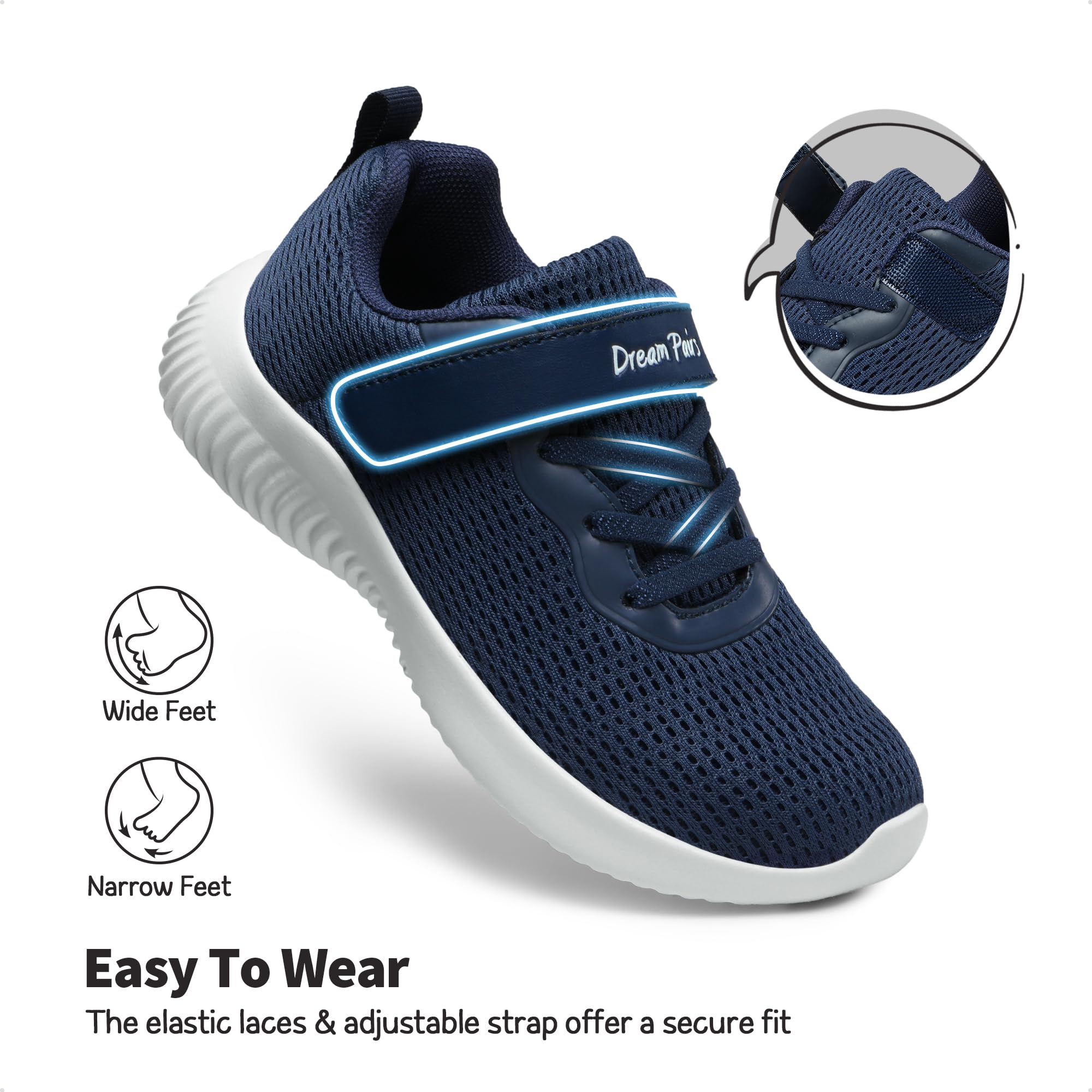 DREAM PAIRS Buty sportowe dla chłopców i dziewcząt, dziecięce sneakersy, tenisówki, oddychające buty biegowe, obuwie sportowe
