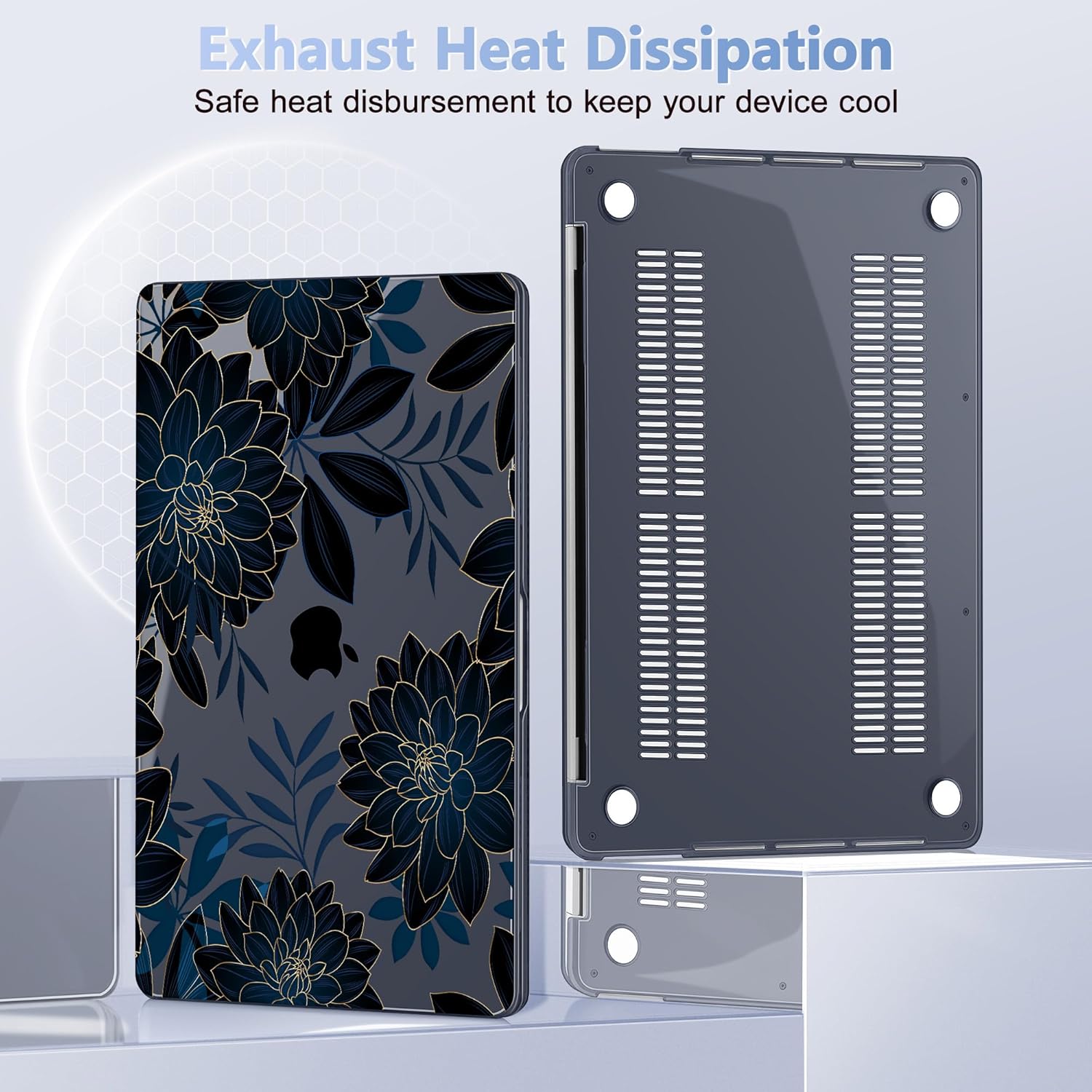 May Chen for MacBook Pro 13 inch Case 2022 2021 2020 Release A2338 M2 M1 A2289 A2251, Plastic Crystal Hard Shell Case Cover for MacBook Pro 13 inch Touch Bar Fits Touch ID, Luxury Dahlia - Image 5