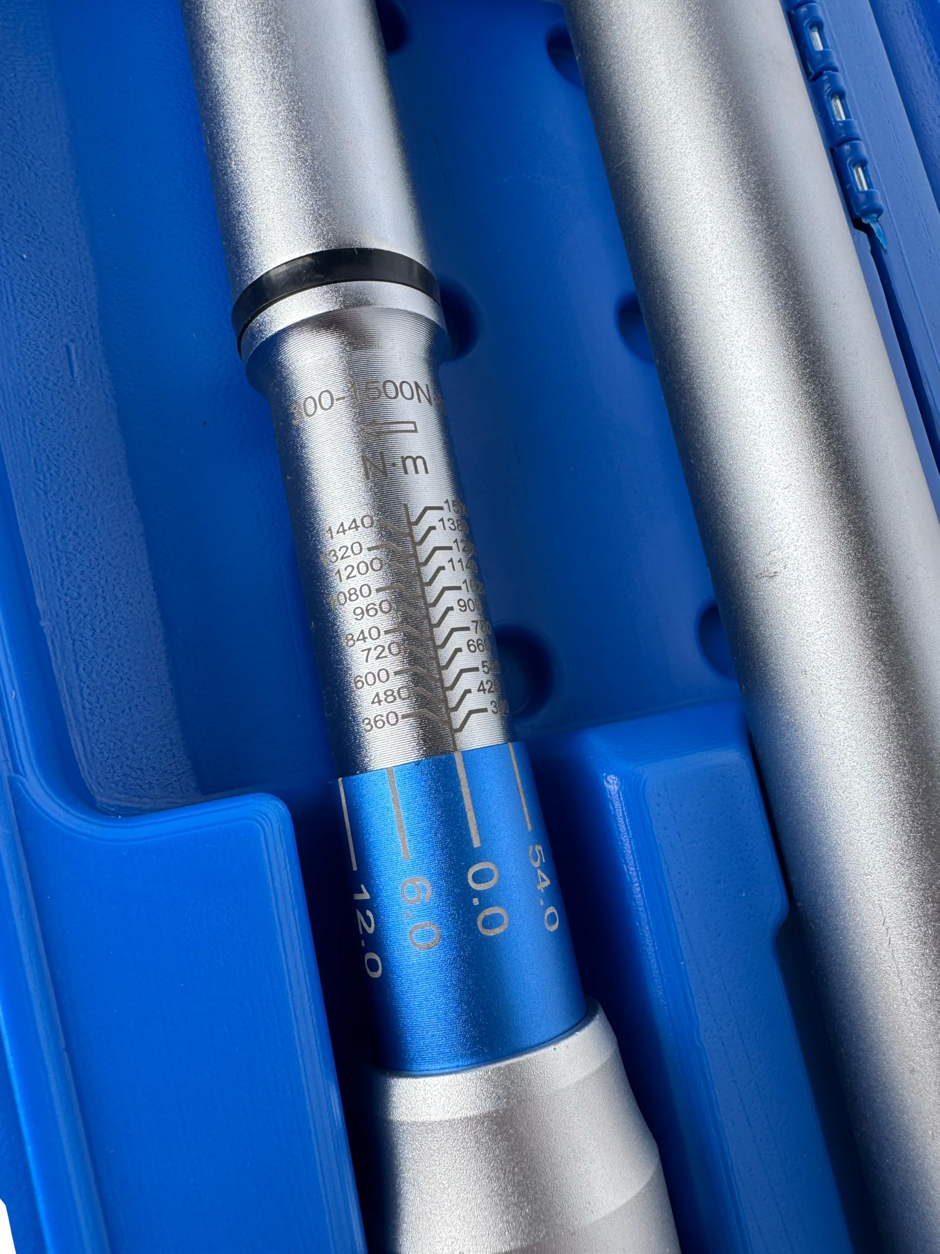 Kraftwelle Llave dinamométrica profesional de 1 pulgada (25 mm exterior), calidad industrial, 300 Nm, 1500 Nm, para camiones, maquinaria de construcción, taller, agricultura, función de conmutación y
