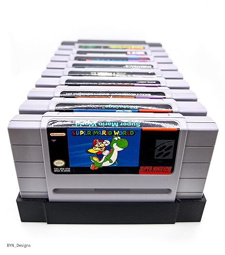 Miniatura 2 de Game Cartridge Holder for Super Nintendo Games - Holds Up To 10 Games - SNES Display Tray