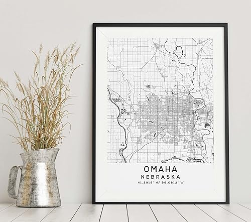 Miniatura 6 de Mapa de Omaha, Nebraska, Light 2 (8x10)