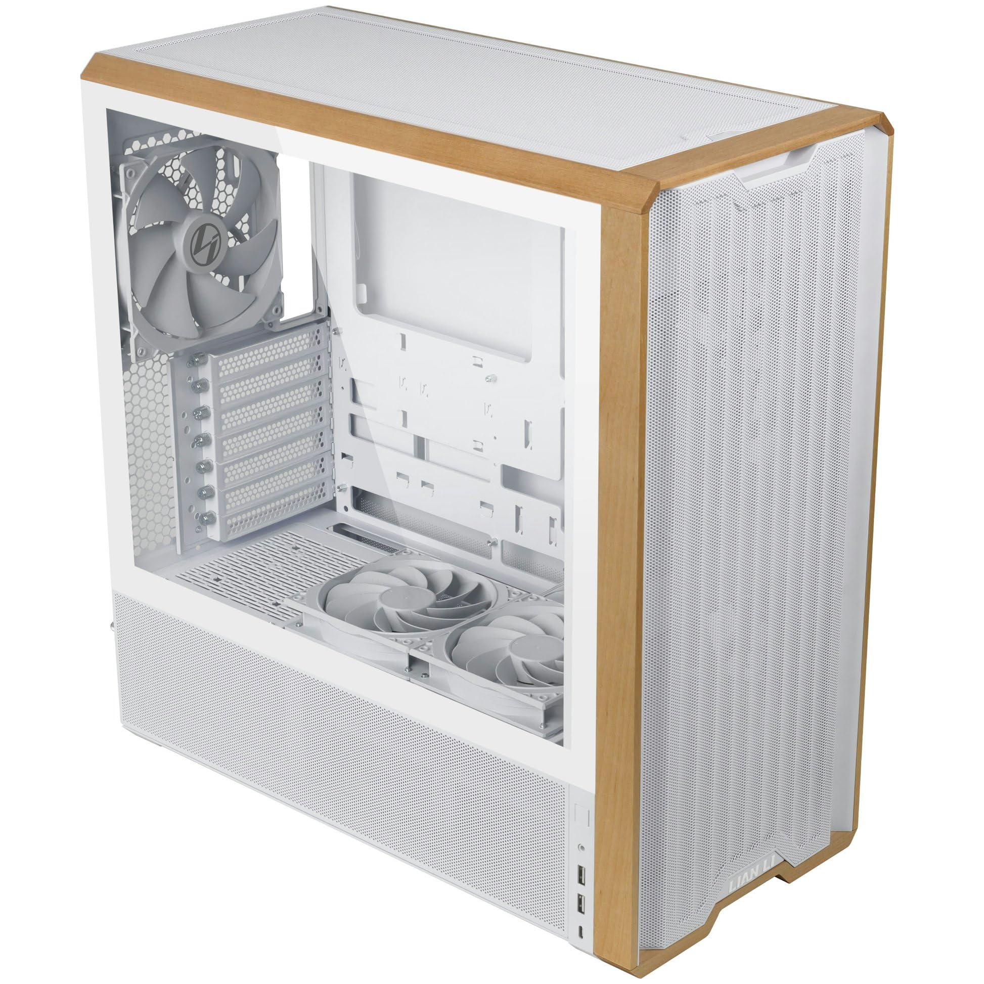 Amazon | LIANLI ミドルタワーPCケース LANCOOL 217 WHITE ファン5基