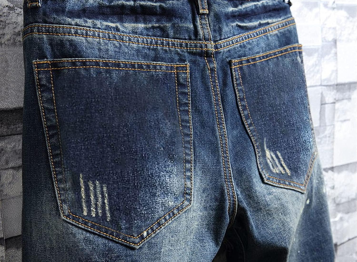 QZH.DUAO Men's Ripped Denim Shorts & Jeans Summer Casual Classic Straight Distressed Ripped Short Jeans - Image 4