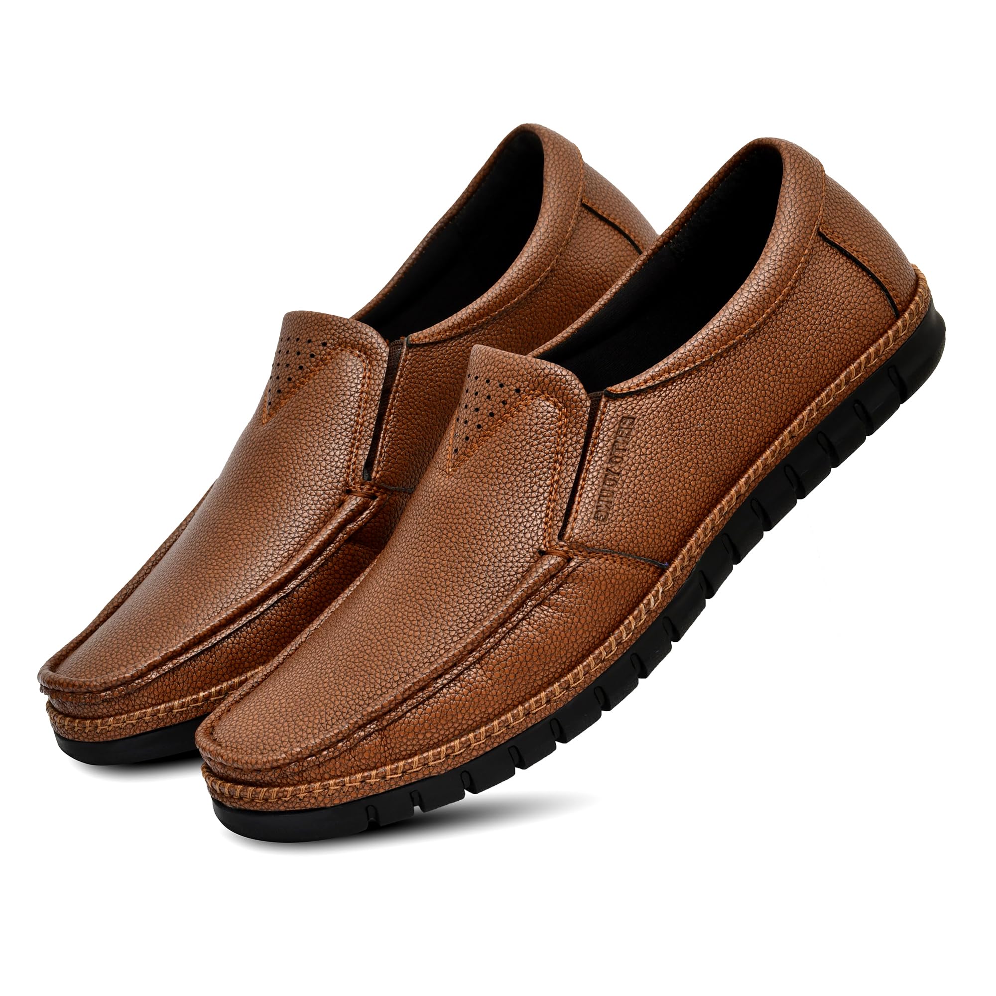 BENTO YOUNG Mens Tan Leather Casual Loafers for Men 09 (UK/India) (B0CXSQJ1DS) Amazon Price History, Amazon Price Tracker