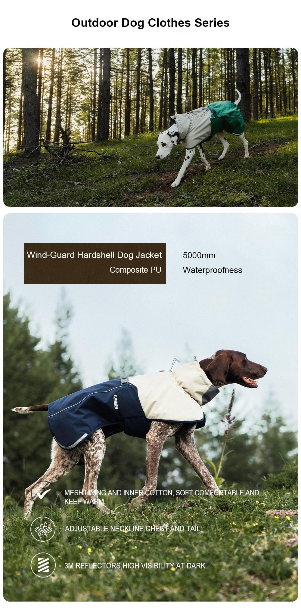 Veste pour chien - Imperméable pour chien - Coupe-vent - Imperméable - Légère - Couleur Bleu - Taille S -35x47x51~59cm
