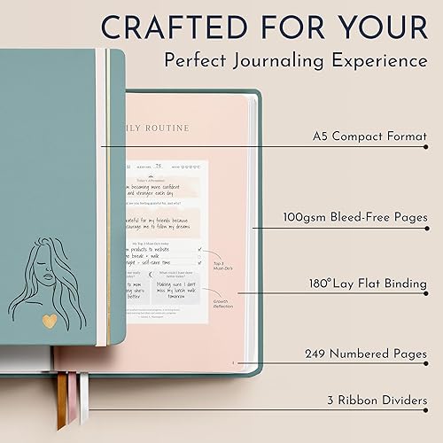 Miniatura 4 de Diario diario de gratitud para mujeres  6 meses de positividad y agradecimiento  Diario guiado con indicaciones, diario de afirmación, diario de