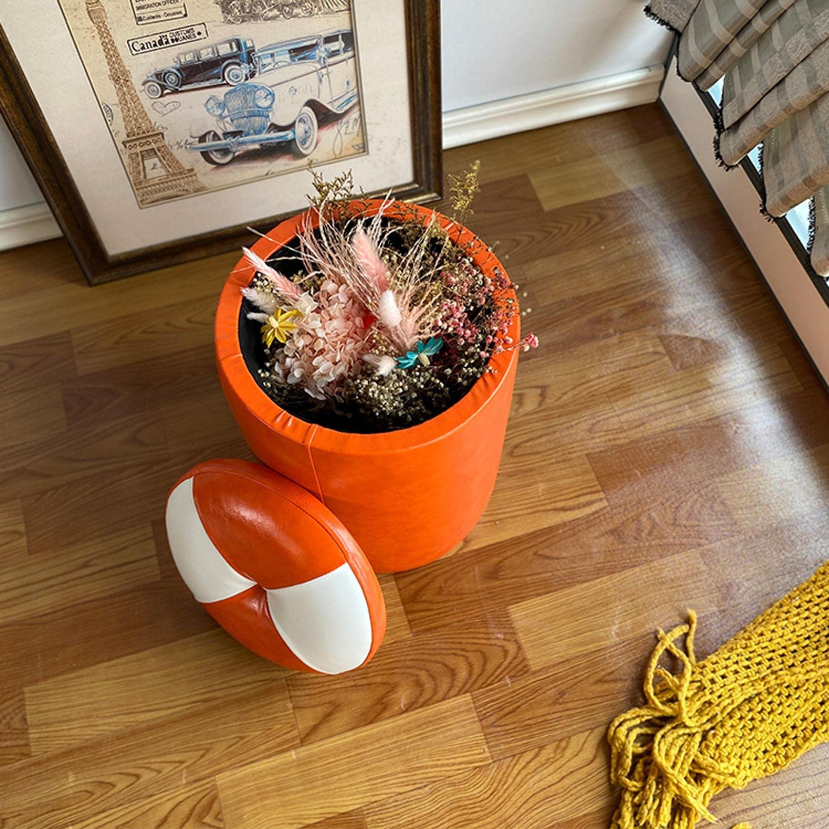 Poggiapiedi In Plastica Rotondo - Per Soggiorno O Camera, Sgabello Per Cambio Scarpe, Verde - Foto 10
