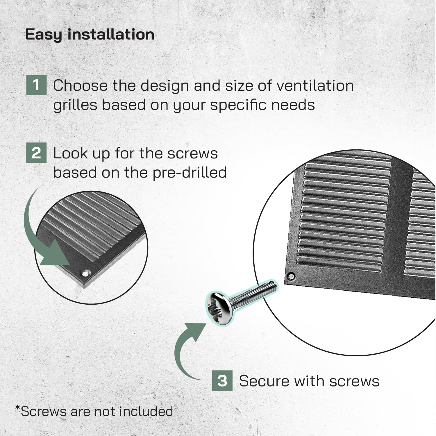 Vent Systems 400 x 400 mm / 16" x 16" Inch Vent Cover, Galvanised Metal Vent Cover - Image 3