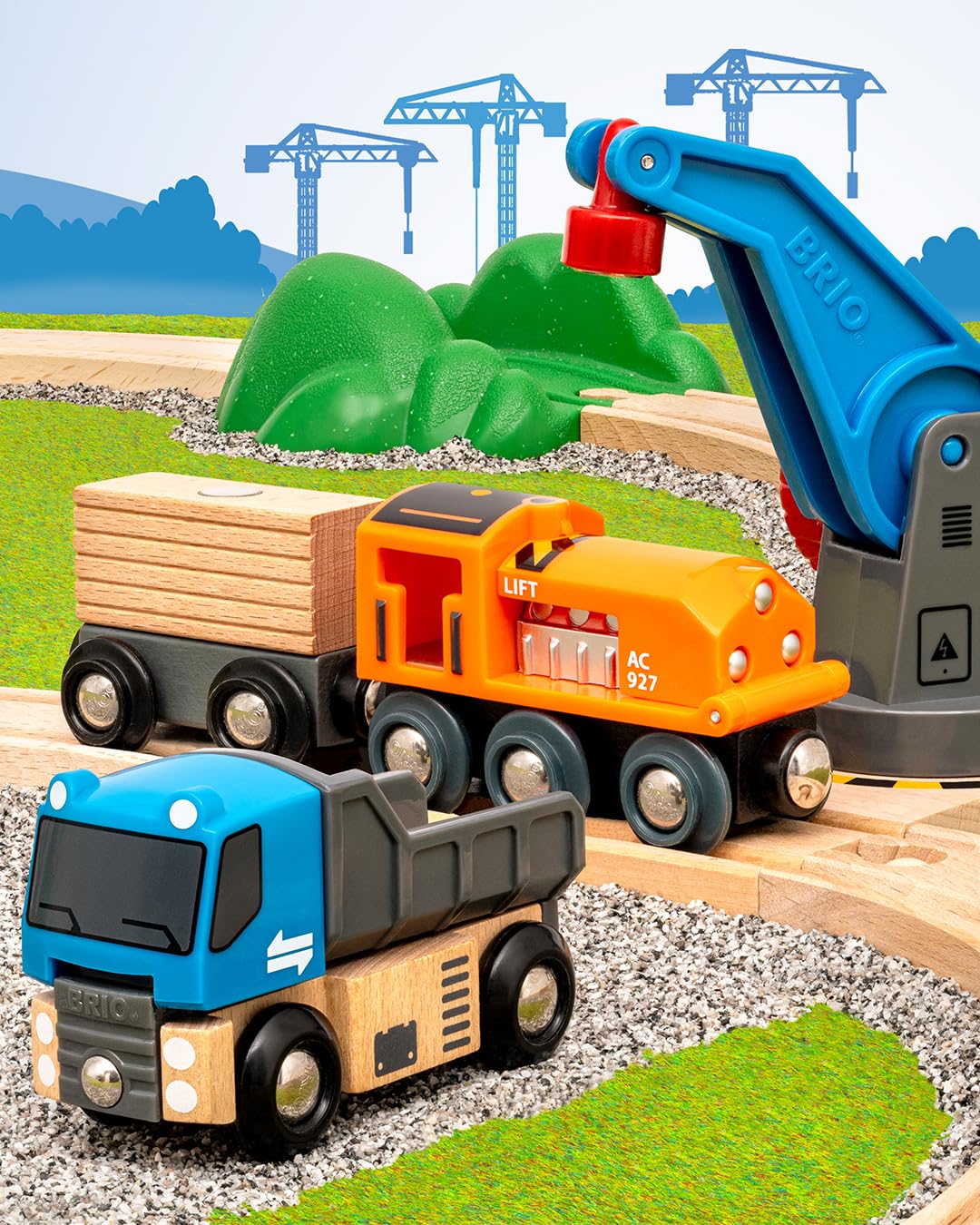 BRIO World – 36028 Circuit de démarrage Transport de Fret - Pack A | Circuit de Train pour Les Enfants à partir de 3 Ans