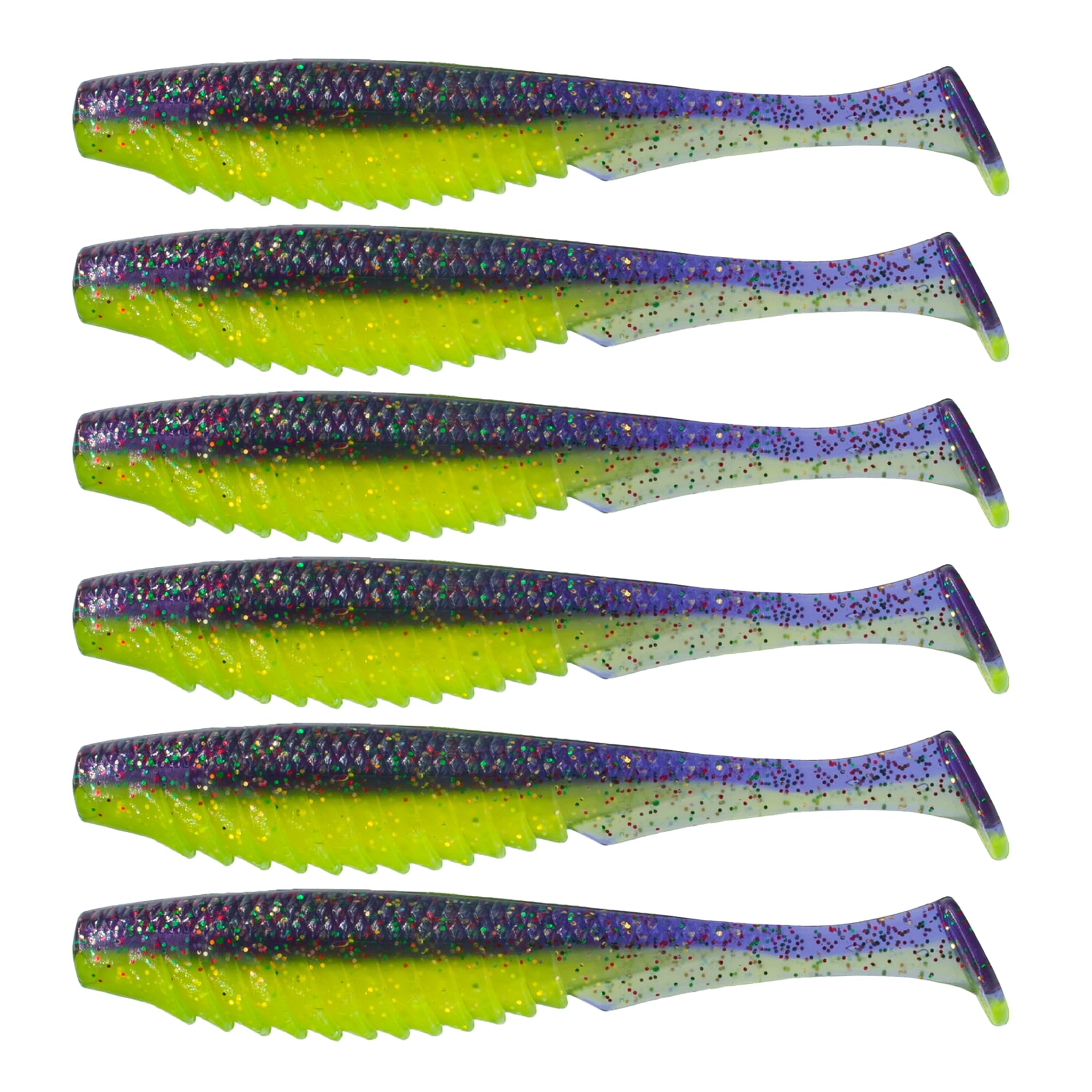 6th Sense – Party Paddle 4.3" – Saltwater Swimbait – Inshore Fishing – Redfish/Trout/Snook – Paddle Tail Soft Plastic