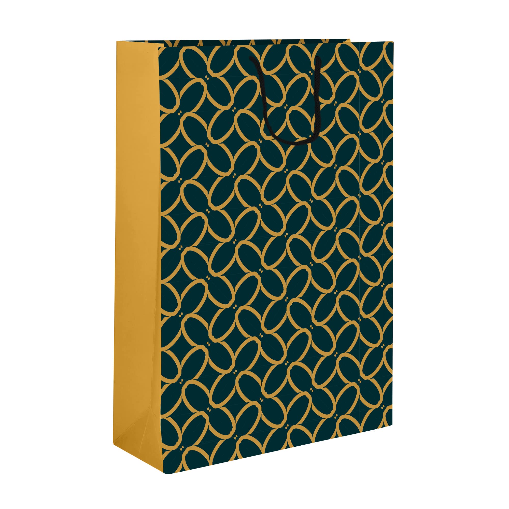 PaperPep Golden Abstract Ornamental Print 17"X12.5"X4.75" Gift Paper Bag Pack of 3 | Gift Bags for Return Gifts, Presents, Weddings, Birthday, Holiday Presents, Celebrations (B0BDFH9ZQ4) Amazon Price History, Amazon Price Tracker