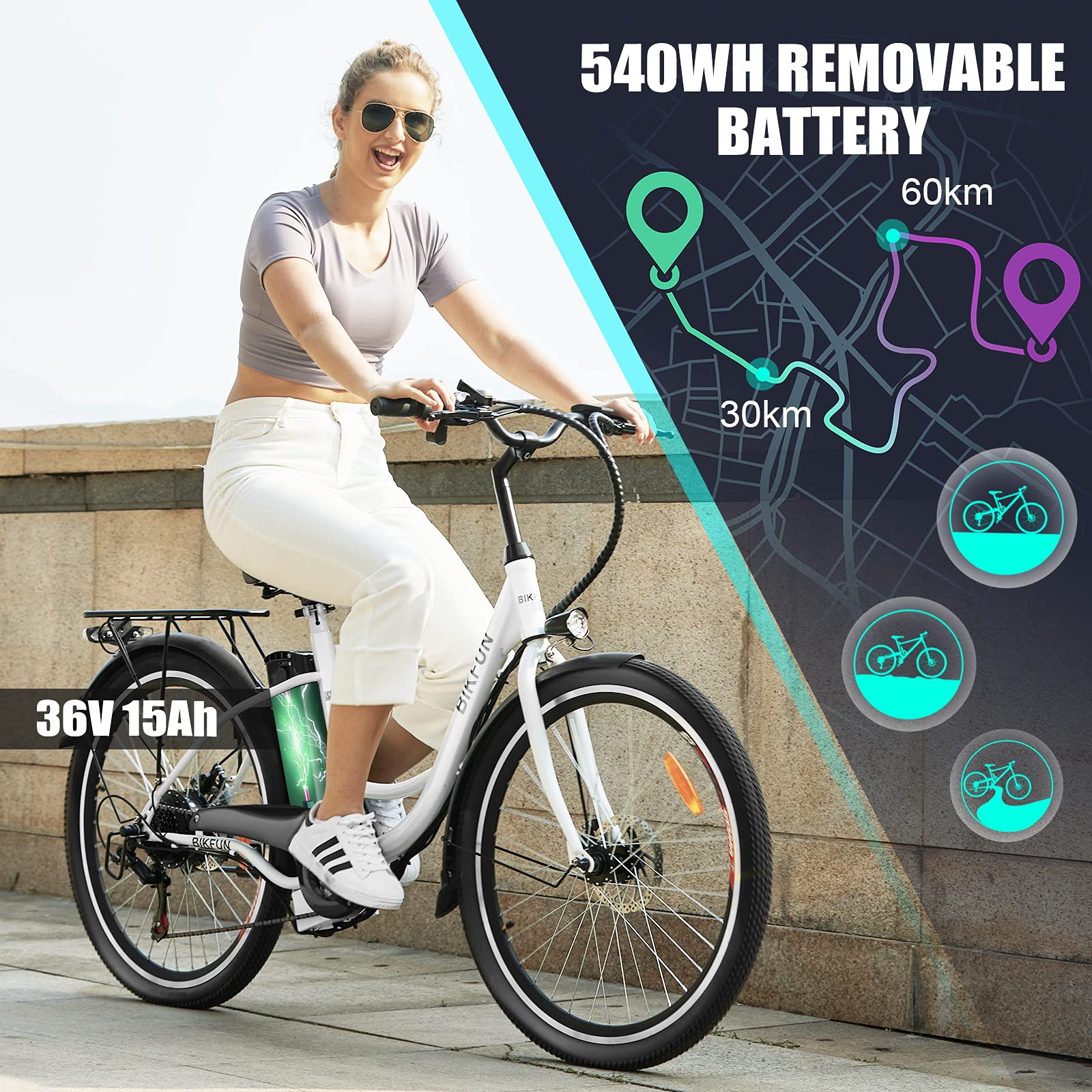 Buy ANCHEER 26" Aluminum Electric Bike, Adults Electric Commuting