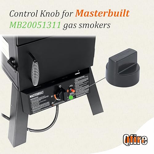 Miniatura 4 de Qfire 911060014 - Pomo de control compatible con Masterbuilt 20051311 gs30d 2 puertas ahumador de gas propano