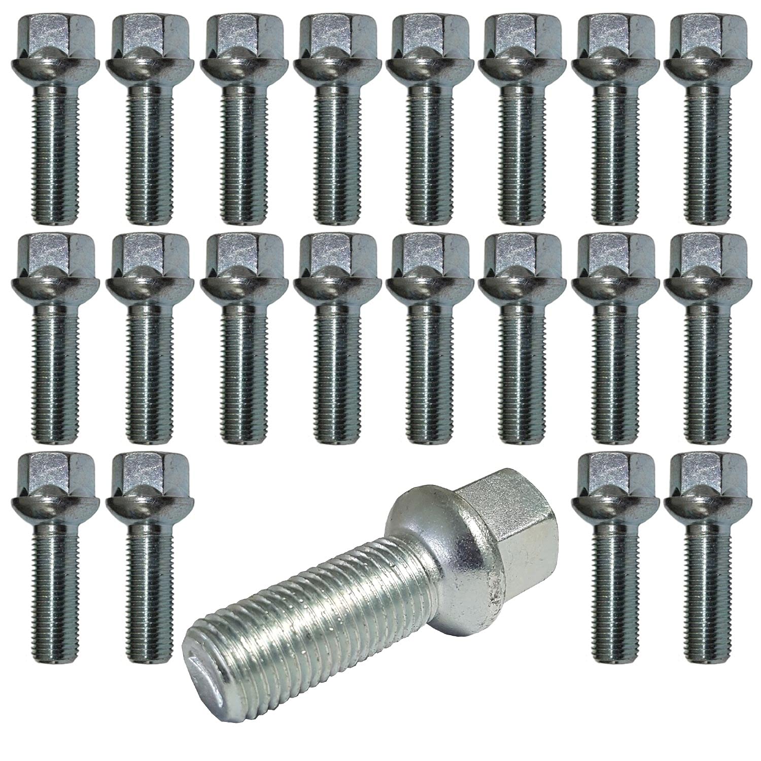 20 Boulons de roue M12x1,5 26mm assise spherique R13 20-KU121526R13