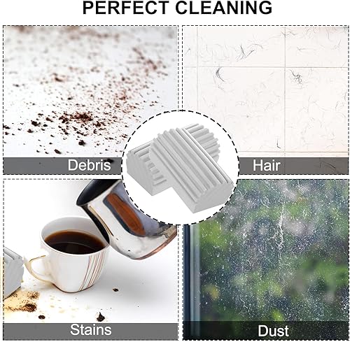 Miniatura 3 de Plumero húmedo, 2 esponjas de limpieza húmeda y 1 par de guantes de limpieza, esponja para fregar, juego de suministros de limpieza para limpiar