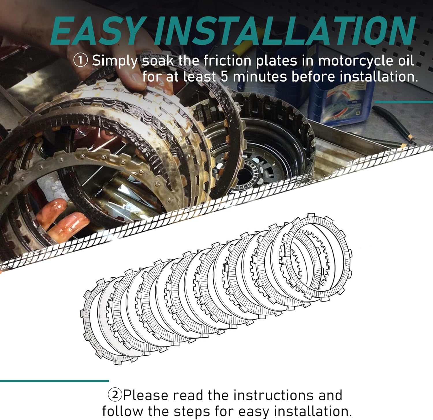 Twin Cam Extra Clutch Plates Friction Steel Clutch Kit Compatible with 1999-2017 Harley Softail Touring Dyna Trike Models, 1998-1999 Evolution 1340 19 PCS