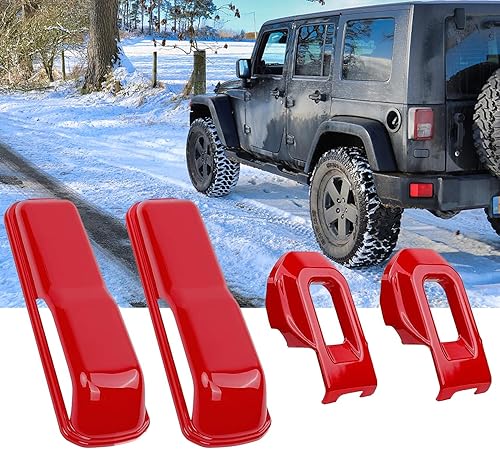 JAHIMO Cubierta de soportes de bloqueo de cierre de bisagra y capó para capó, accesorios exteriores para Wrangler JL JLU 2018-2022, [4 piezas]