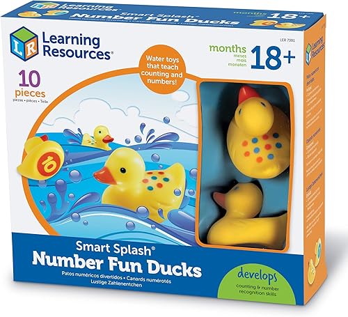 Miniatura 6 de Learning Resources Number Fun Ducks - 10 piezas, a partir de 18 meses, juguetes de aprendizaje para niños pequeños, juguetes preescolares, juguetes