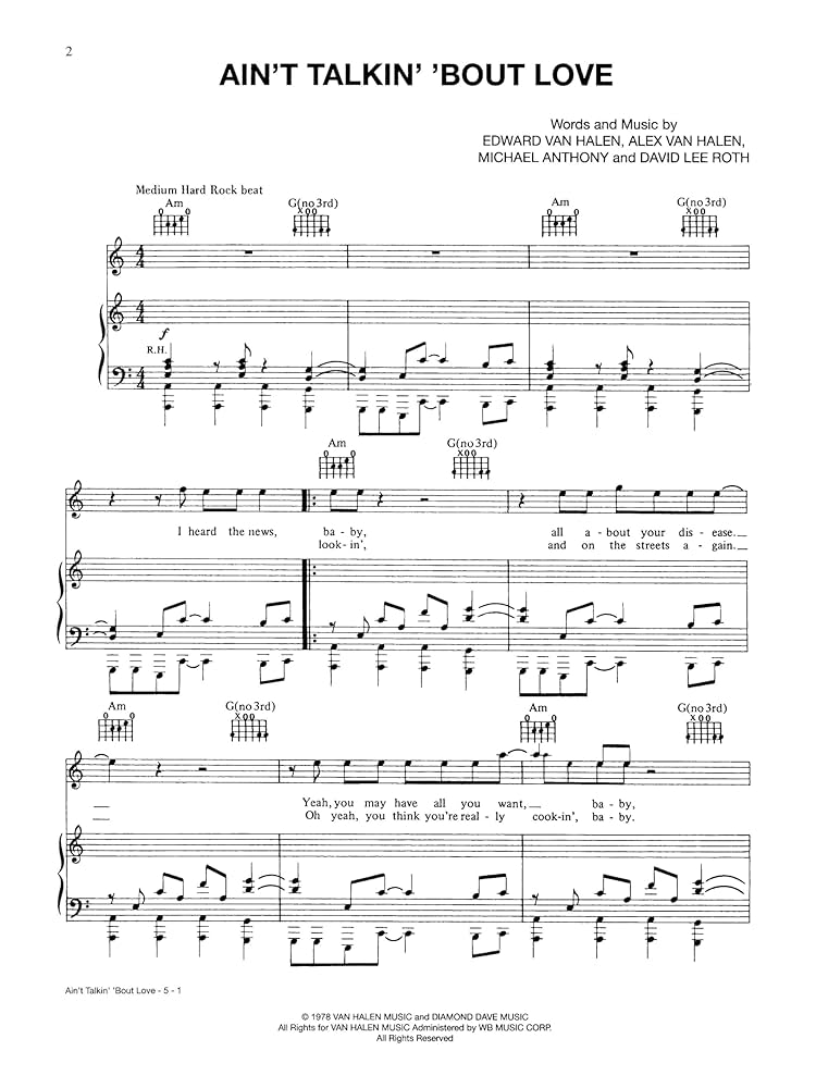 Amazon | The Van Halen Keyboard Songbook | Van Halen, Eddie