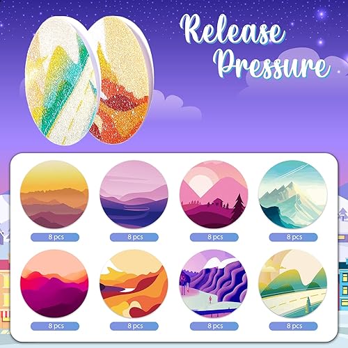 Miniatura 10 de 64 calcomanías calmantes para la ansiedad, calcomanías sensoriales texturizadas con mandala, tiras sensoriales redondas, táctiles, ásperas,