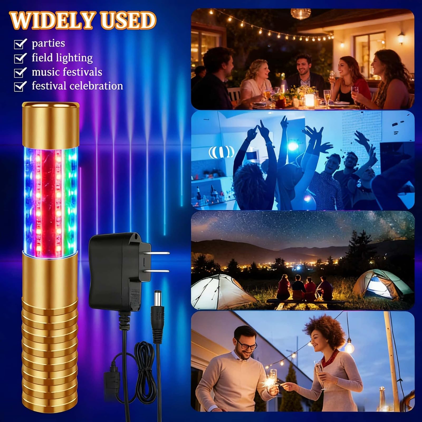 2 confezioni LED Bottle Lights – Ricaricabile Strobe Sticks and Luminous Sticks for Champagne Bottles Bar, Club, Party, Birthday, Wedding, Eventi