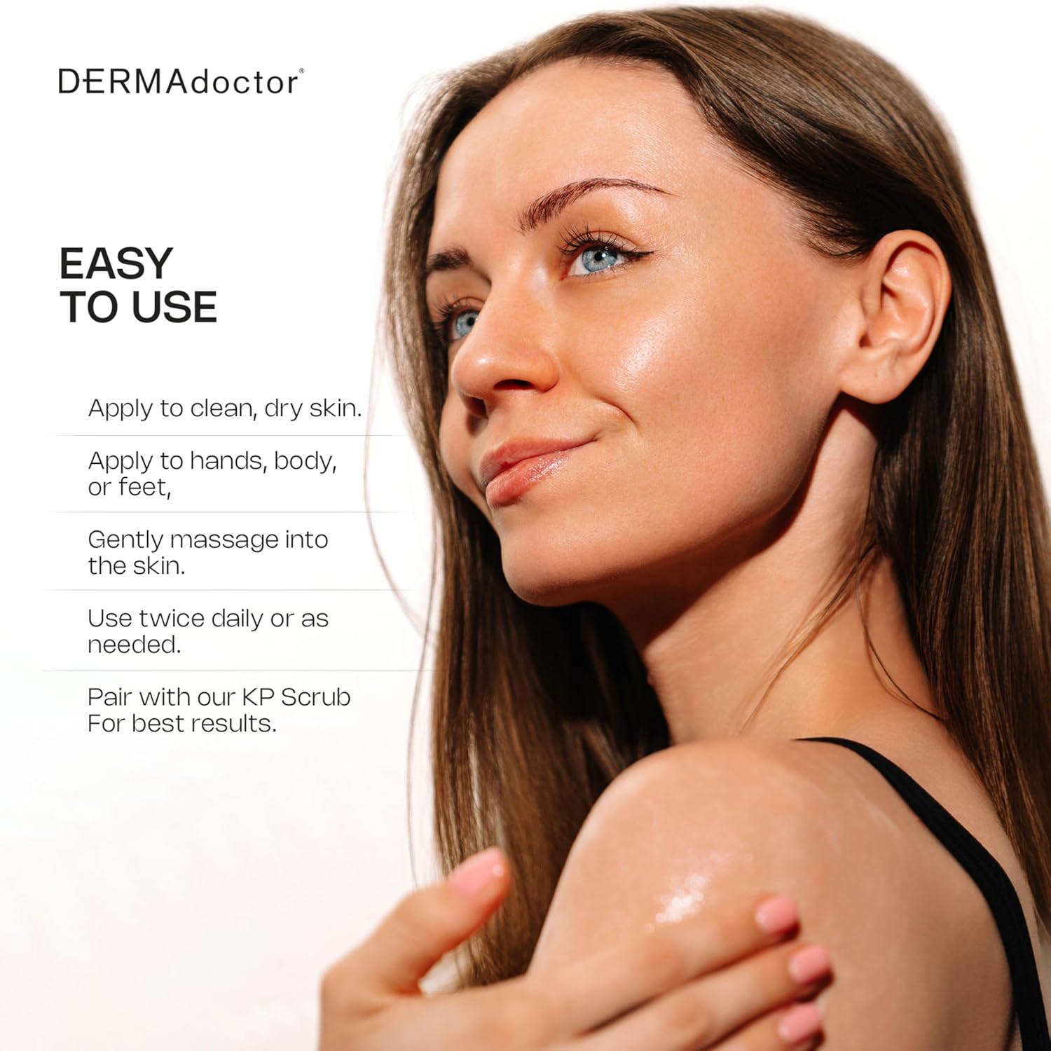 DERMAdoctor KP Bump Eraser Keratosis Pilaris Lotion – Gentle KP Cream for Arms and Full Body | Rough and Bumpy Skin Lotion for Keratosis Pilaris | Smooths, Hydrates & Softens | 10% AHAs + PHAs, 8 oz - Image 6