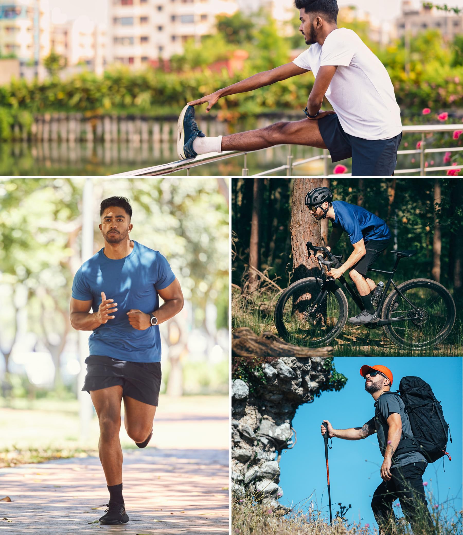 Kinglaman Confezione da 5 camicie da allenamento in rete da uomo, vestibilità asciutta, camicie da palestra, ad asciugatura rapida, a maniche corte, per atletica, traspirante, confezione da 5