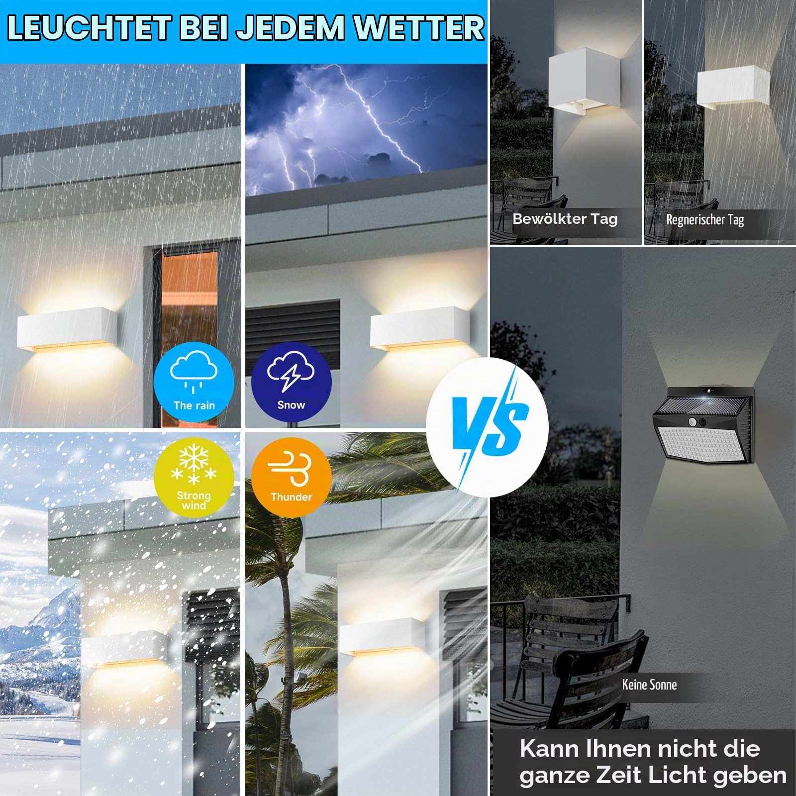 ledmo 30W LED Wandleuchten Innen/Außen 3000K Warmweiß lampe 3000LM（weiß） | Auf und ab Einstellbarer Lichtstrahl、IP65 Wasserdichte、Angenehmes Licht、Mattes Aussehen、Einfache Installation、Heimdekoration