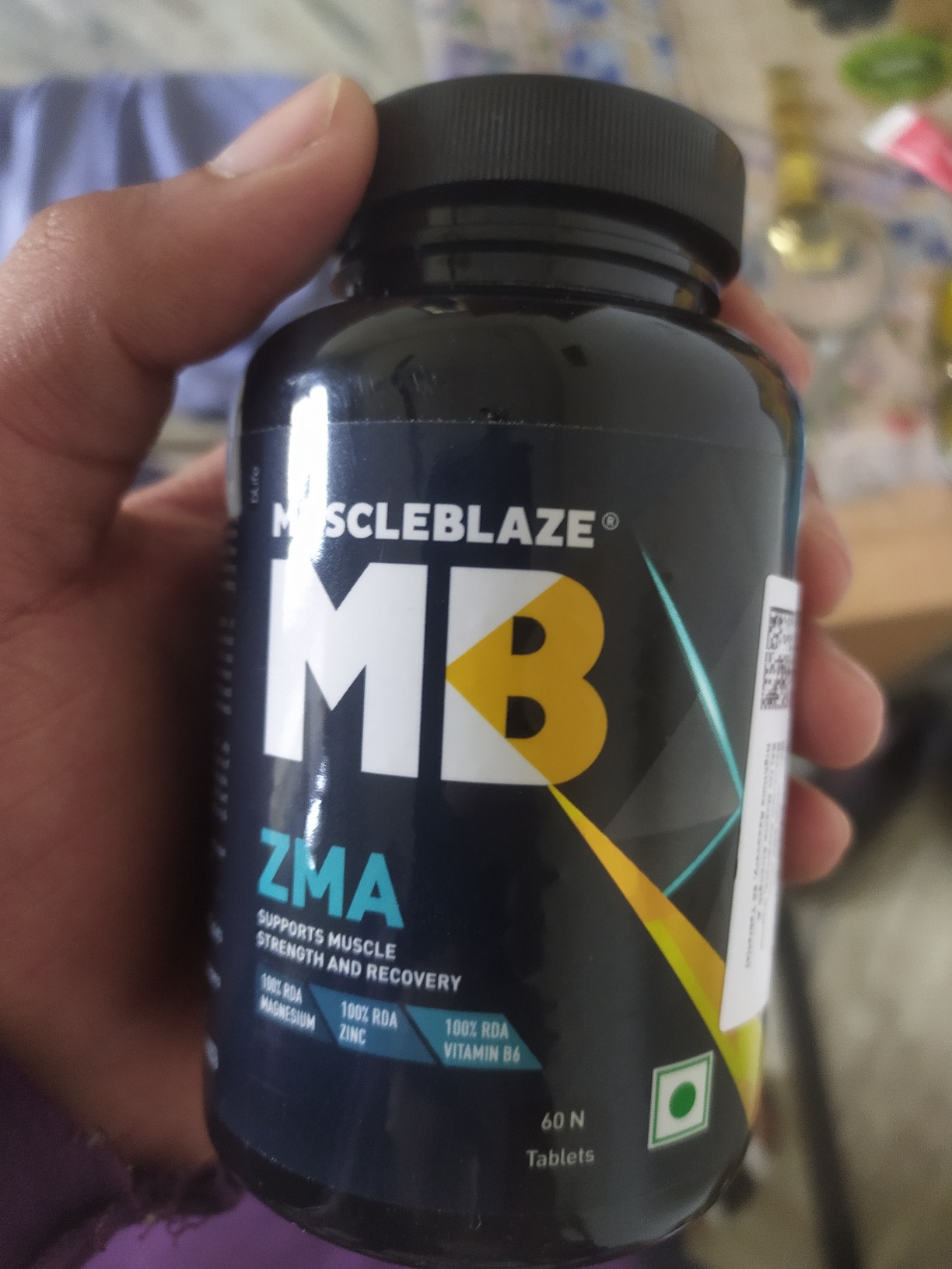 MuscleBlaze ZMA, For Muscle Strength & Recovery,100 RDA of Zinc, Magnesium Aspartate and