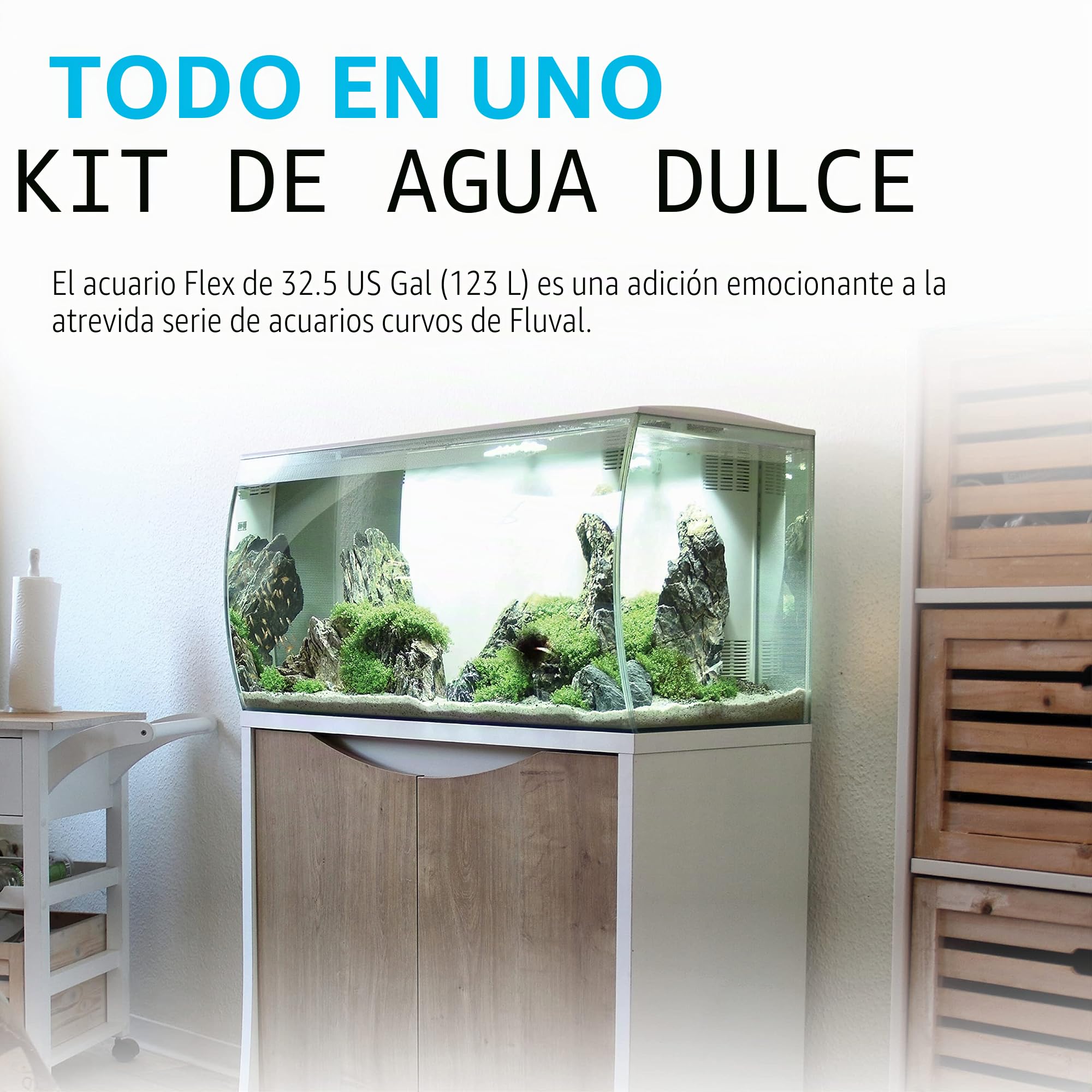 Fluval Acuarios, Blanco, 123 L