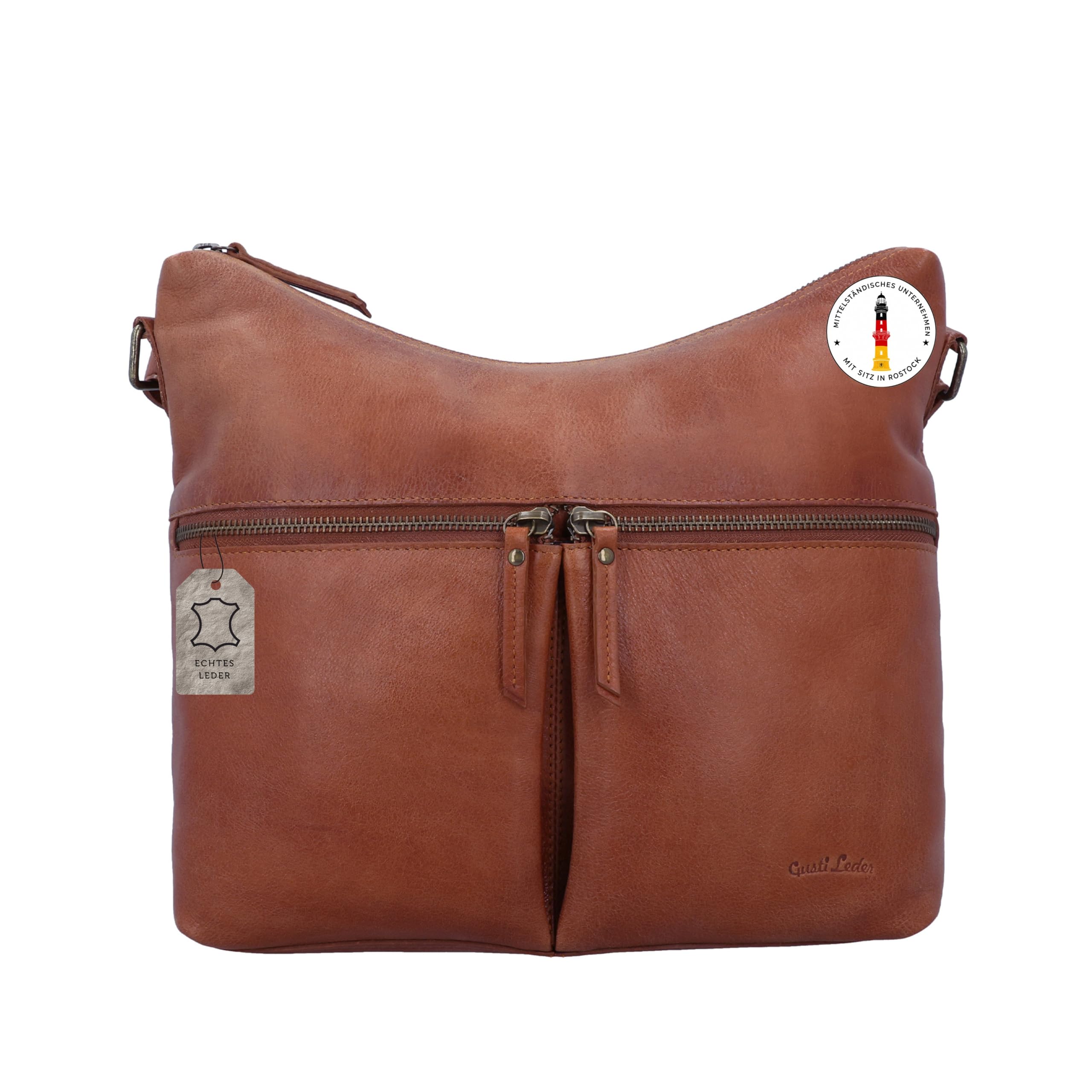 Gusti Leder Handtasche Elice - Handtasche mit mehreren Innenfächern