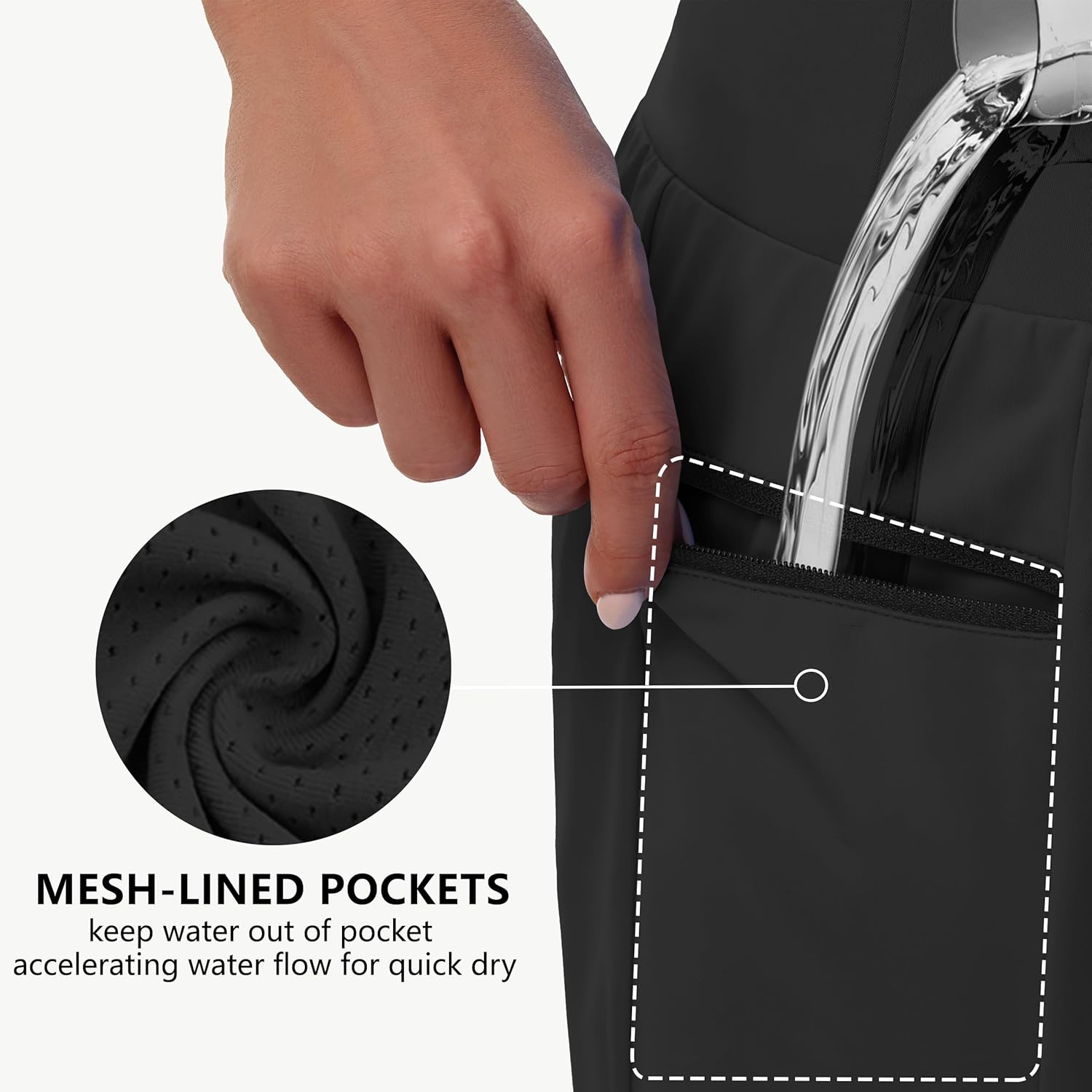 Women's 5" Swim Shorts Black - Image 3