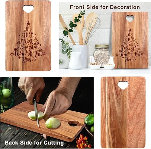 Miniatura 4 de Regalo de Navidad para ella, tabla de charcutería, tabla de cortar de madera, decoración de Navidad, plato de vacaciones, ideas de regalo para