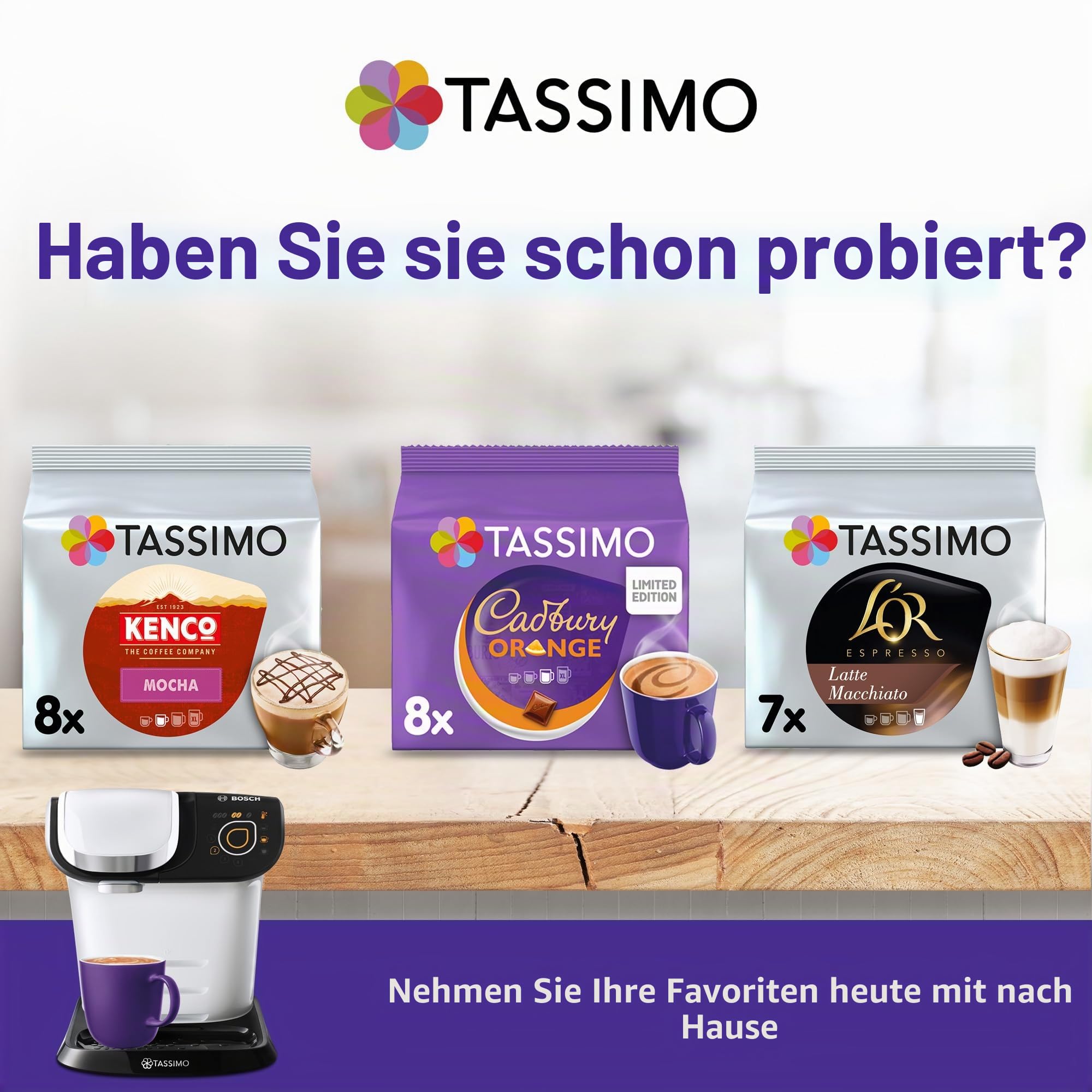 Tassimo Kapseln Cadbury Hot Chocolate 40 Kaffeekapseln, 5er Pack, 5 x 8 Getränke