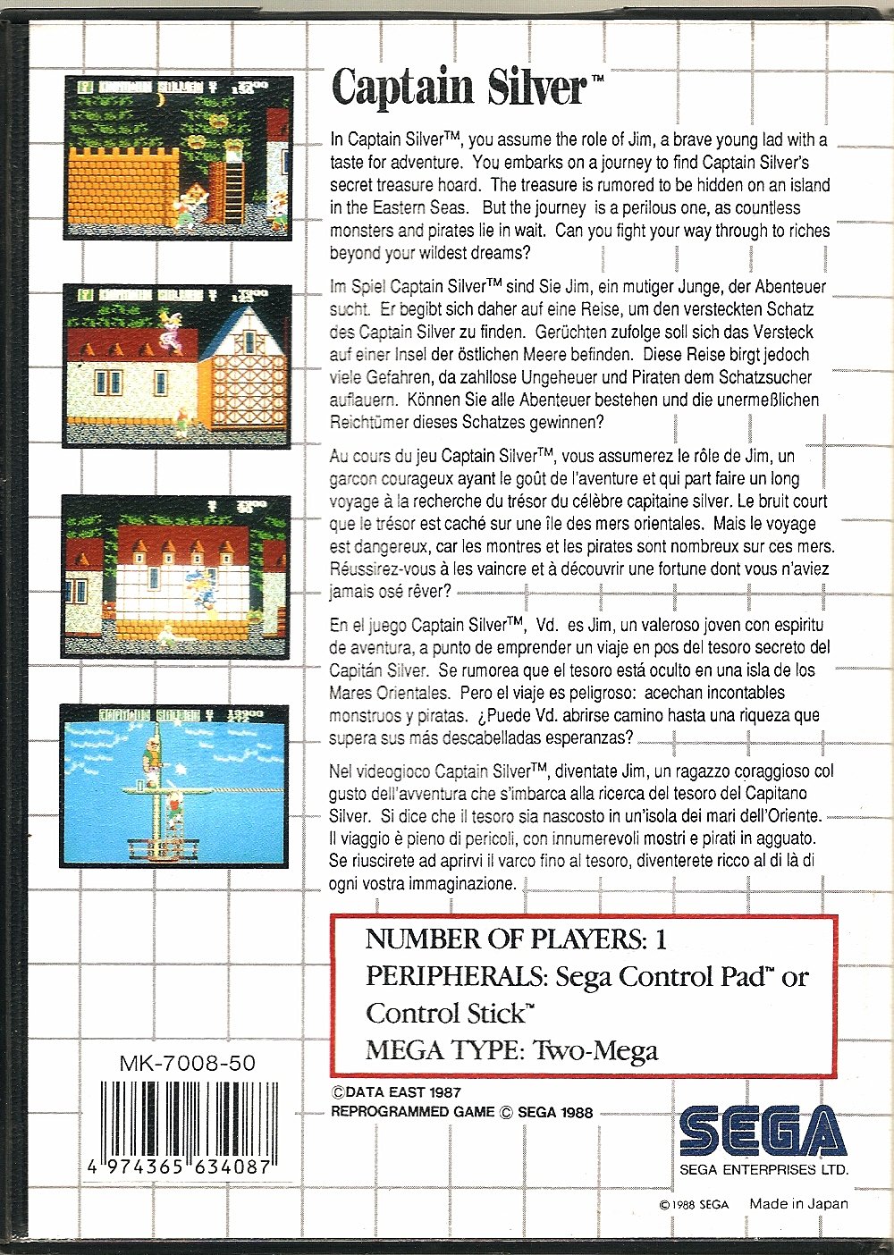 SEGA MASTER SYSTEM Jeu JURASSIC PARK EUR 29,00 - FR