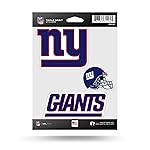 Rico Industries NFL Die Cut 3-Piece Triple Spirit Sticker Sheet, New York Giants , 5 x 7-inches