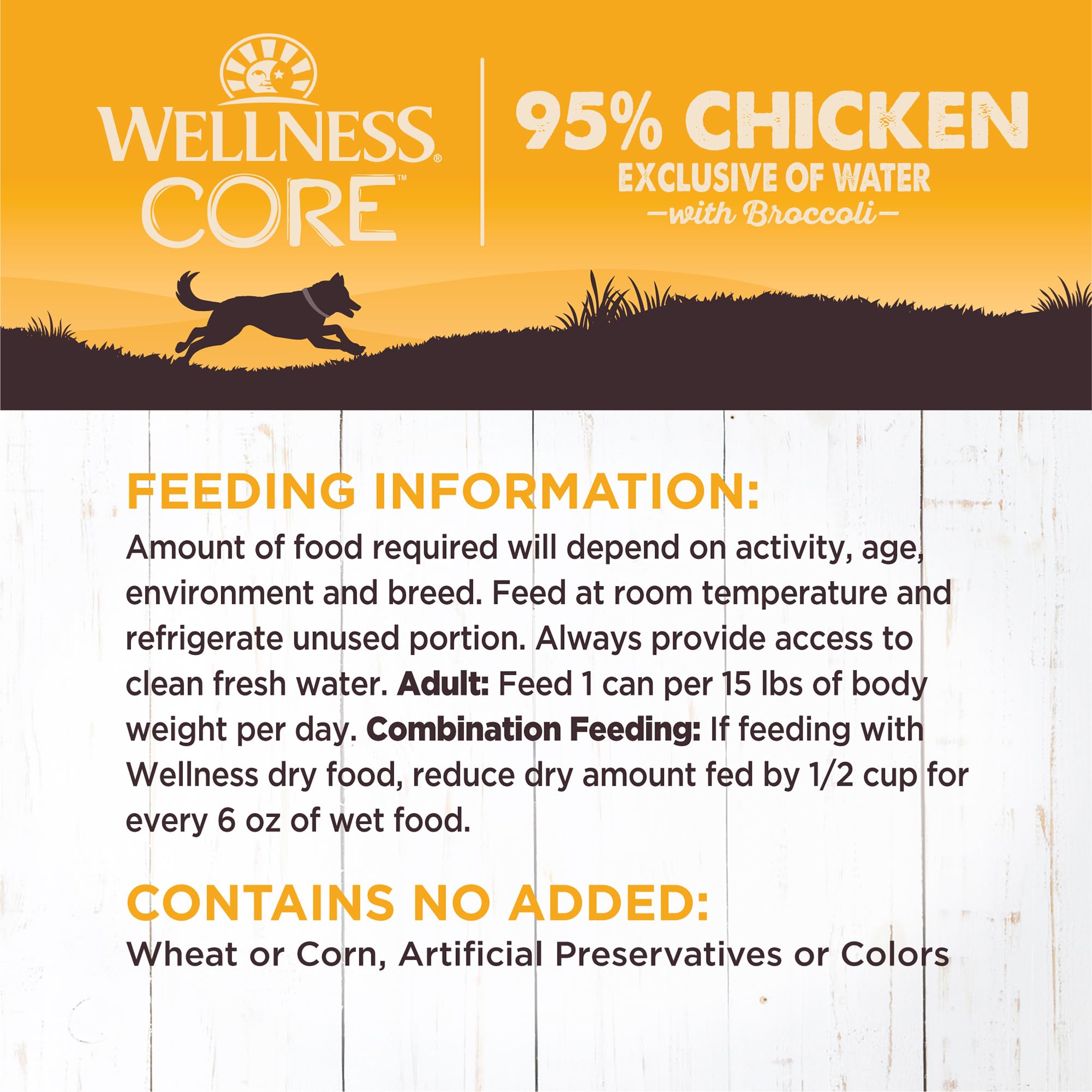 Wellness Natural Pet Food 7994 Can Core 95 Prozent natürliches nasses, getreidefreies Dosenfutter, 12,5