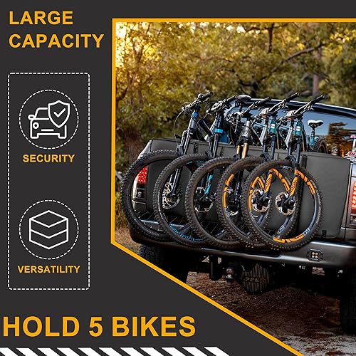 Vista 3 de Himal Outdoors - Almohadilla para puerta trasera para bicicleta de montaña, almohadilla de protección para puerta trasera con bolsillos