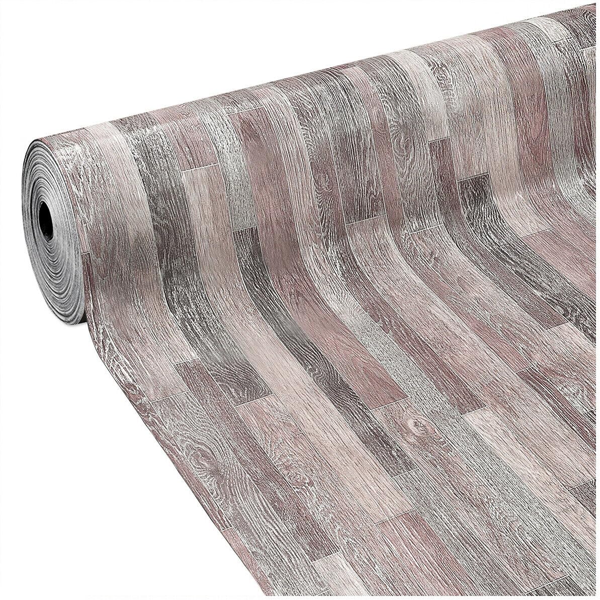 emmevi Revêtement de sol PVC Rouleau de vinyle 31 tailles Design bois parquet Shabby Chic 100 x 100 cm Dis_A
