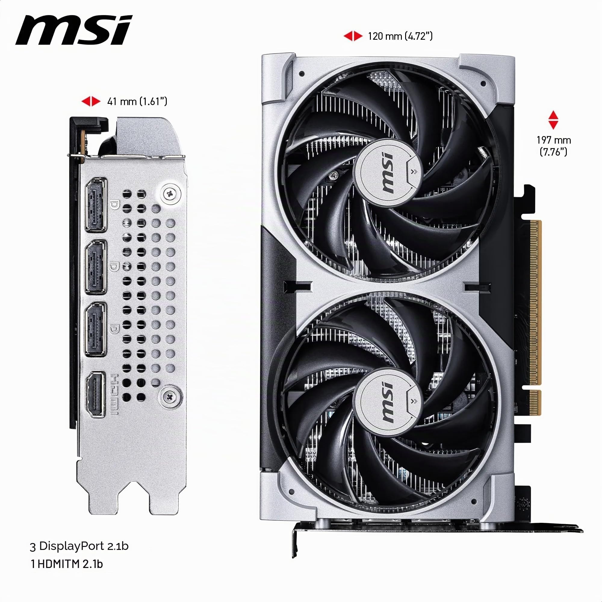 MSI GeForce RTX™ 5060 8G Ventus 2X OC, Tarjeta gráfica - NVIDIA